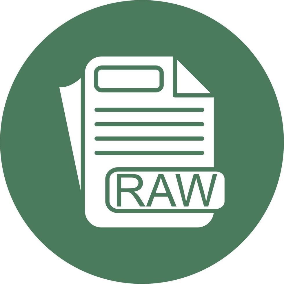 RAW File Format Gradient Style Icon vector