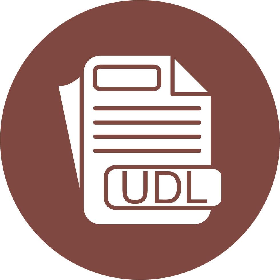UDL File Format Pop Color Style vector