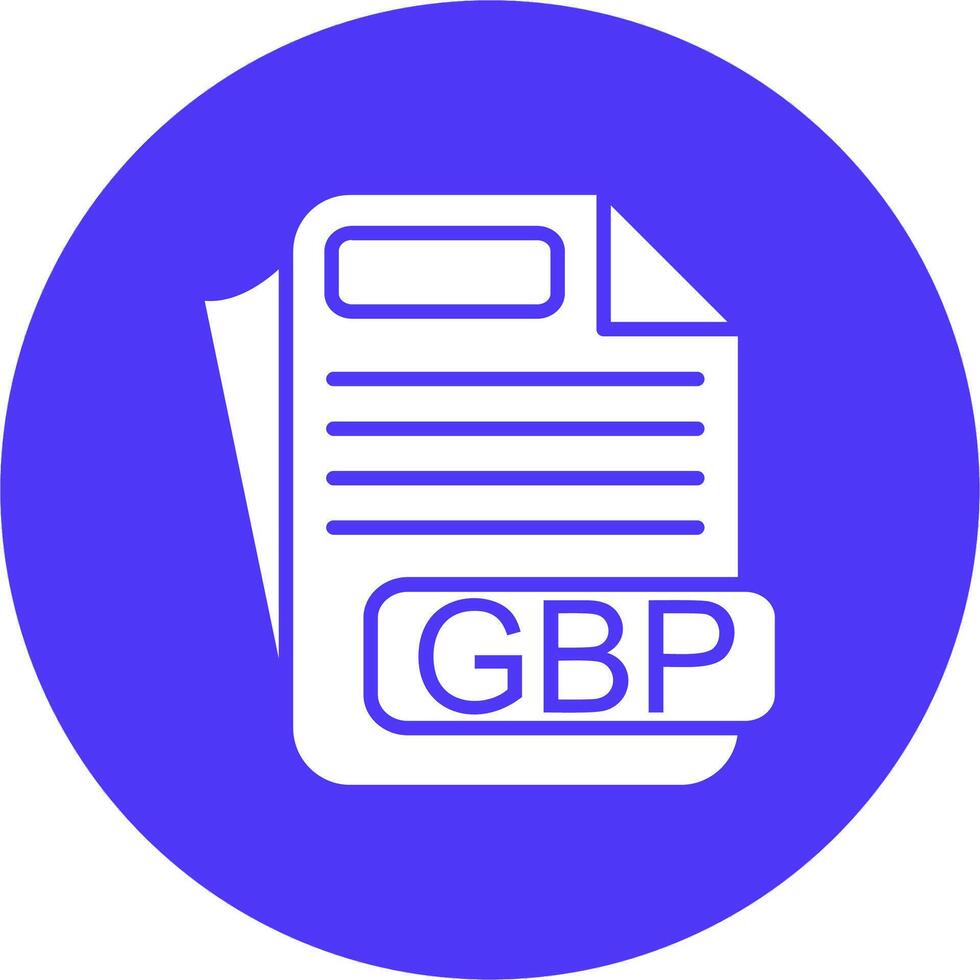 GBP File Format Lined Visual Concept vector
