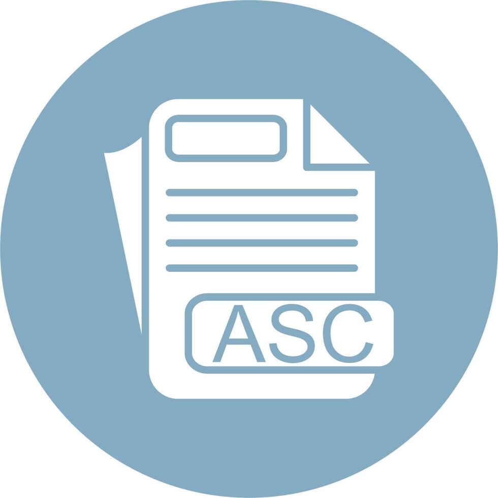 ASC File Format Detailed Line Sketch vector