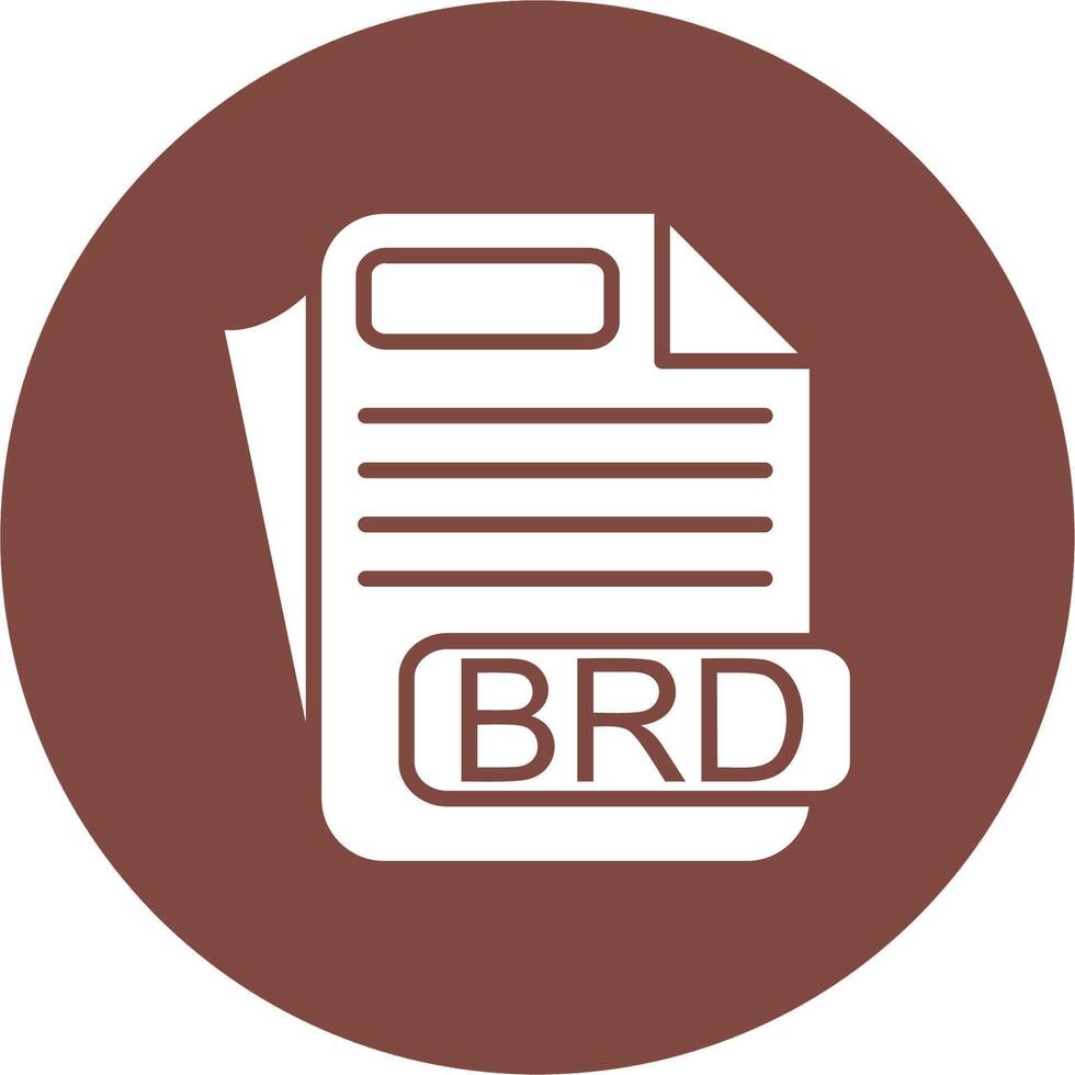 BRD File Format Lined Visual Concept vector