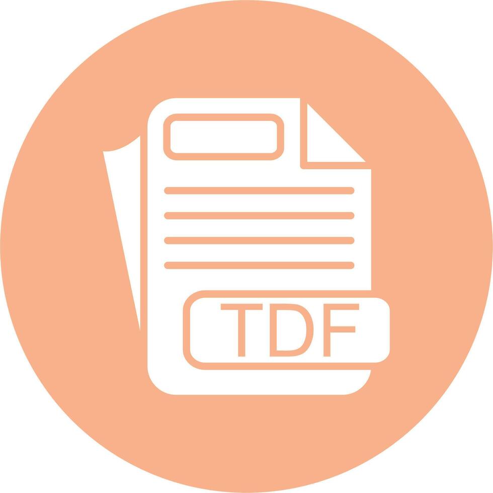 TDF File Format Dynamic Web Illustration vector
