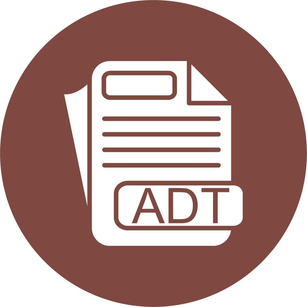 ADT File Format Business Style Symbol vector