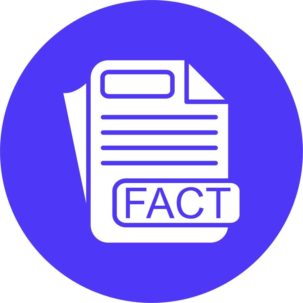 FACT File Format Clean Grid Icon vector