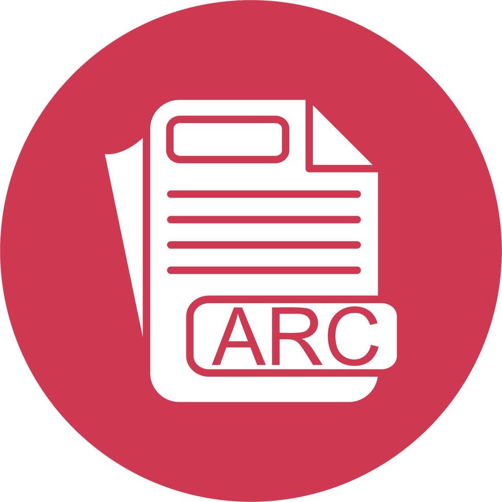 ARC File Format Bold Web Icon vector