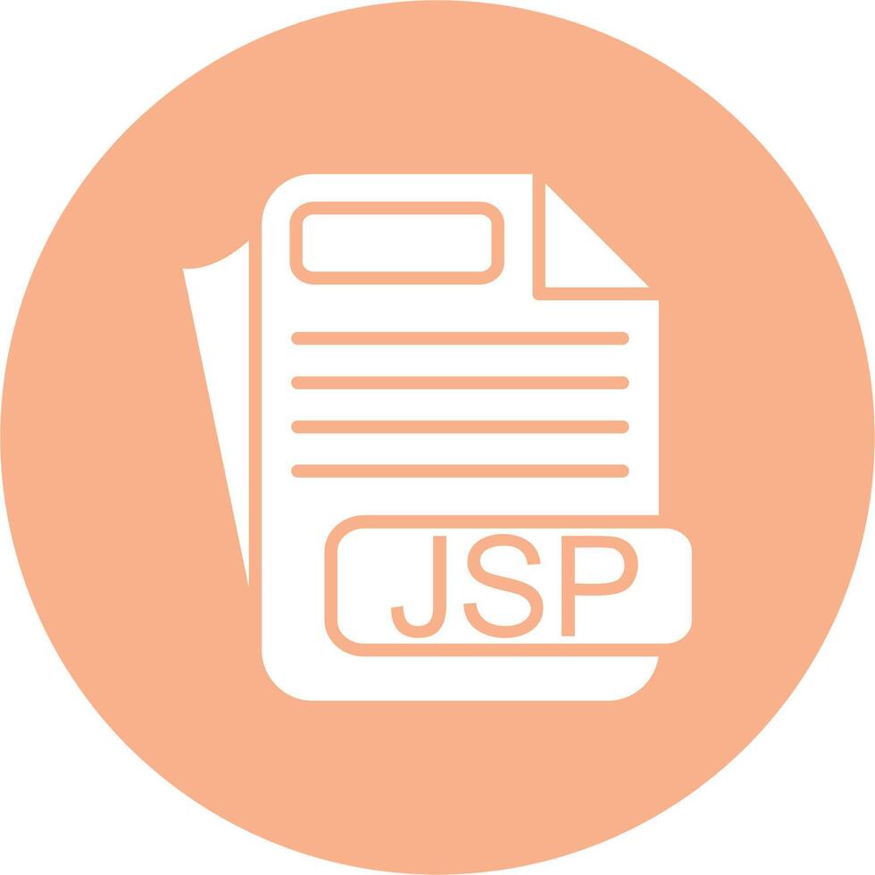 JSP File Format Digital Concept Icon vector