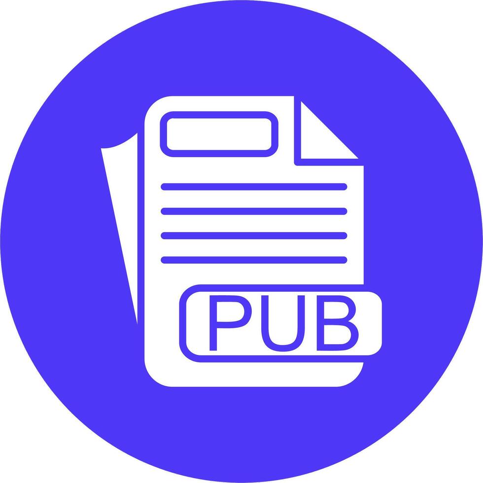 PUB File Format Creative Flat Illustration vector
