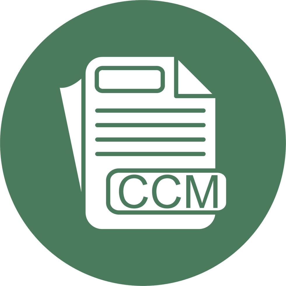 CCM File Format Outlined App Visual vector