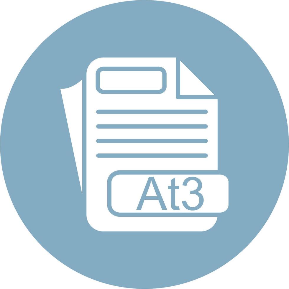At3 File Format User-Friendly Visual vector