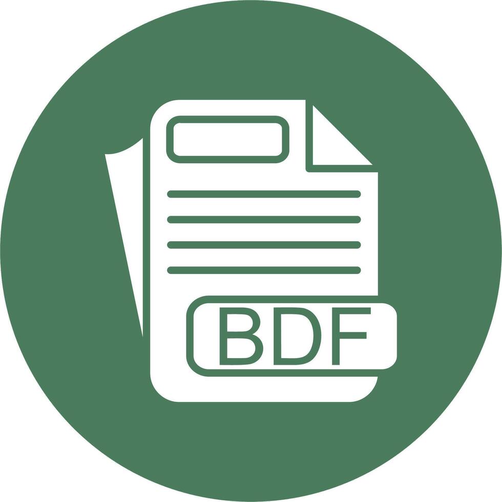 BDF File Format Simple Line Sketch vector