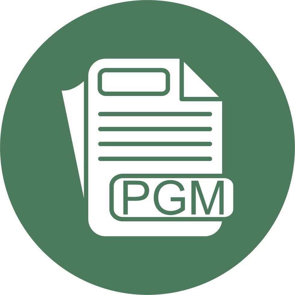 PGM File Format Bright Flat Element vector