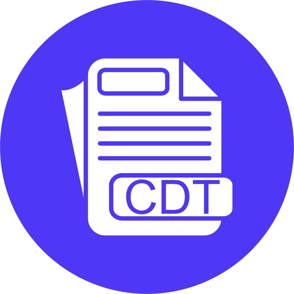CDT File Format Digital Concept Icon vector