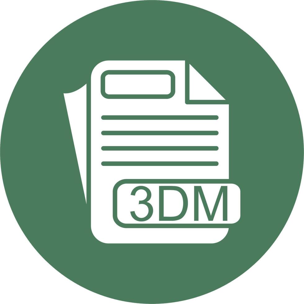 3DM File Format Minimal Outline Artwork vector