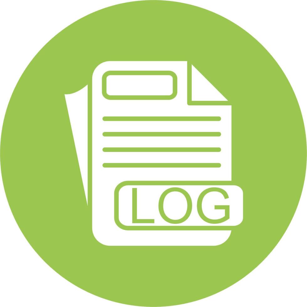 LOG File Format Detailed Line Sketch vector