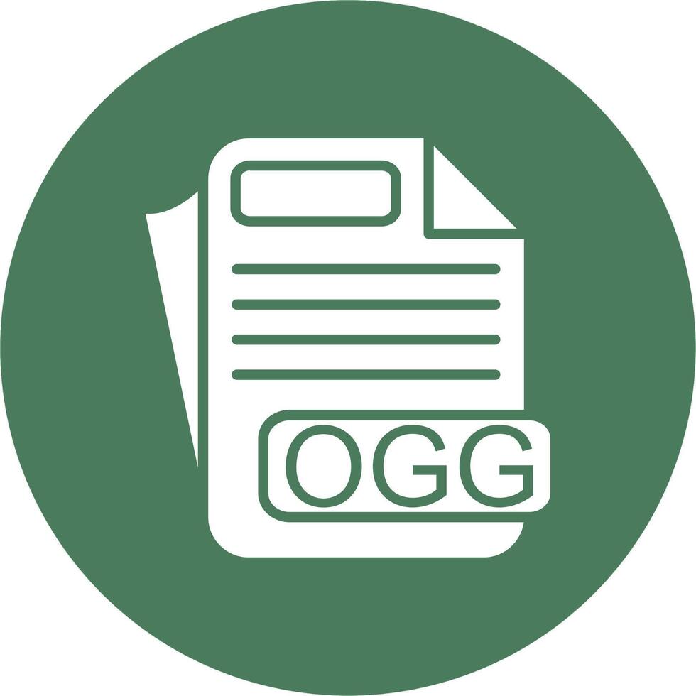 OGG File Format Interactive Display Symbol vector