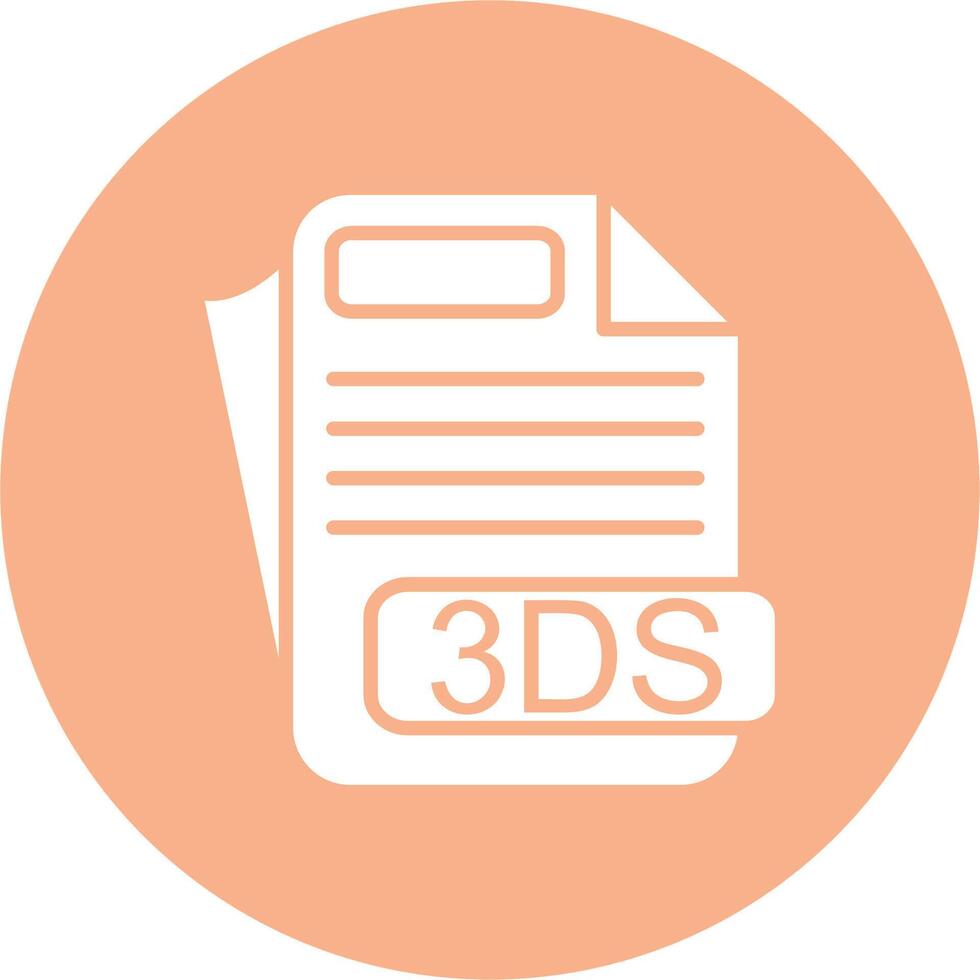 3DS File Format Creative Flat Illustration vector
