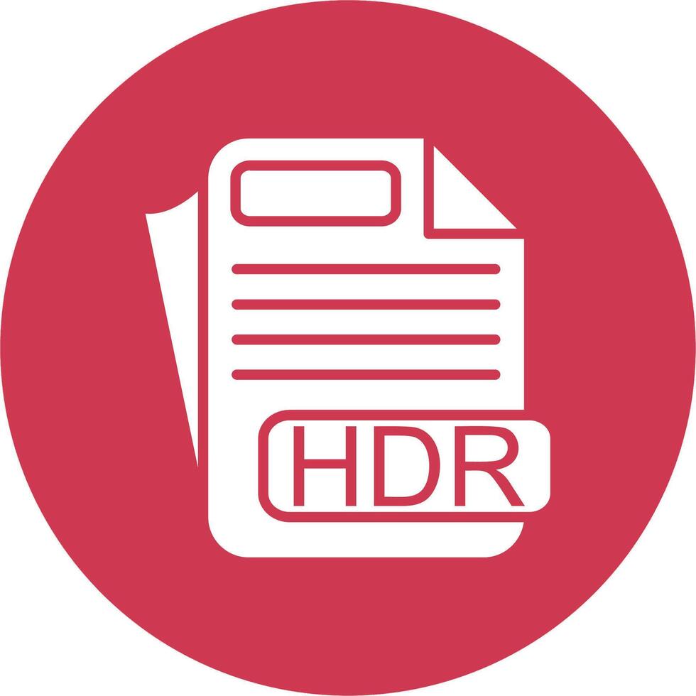 HDR File Format Pixel Perfect Design vector