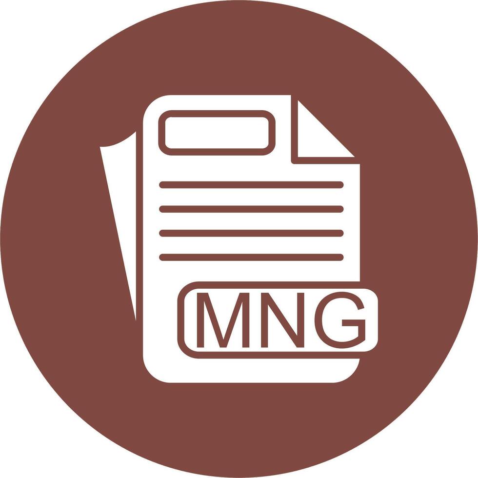 MNG File Format Tech Style Illustration vector