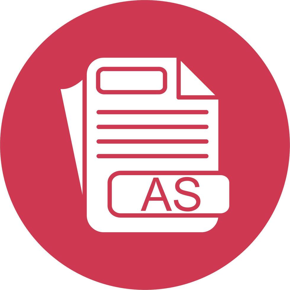 AS File Format Monochrome UI Visual vector
