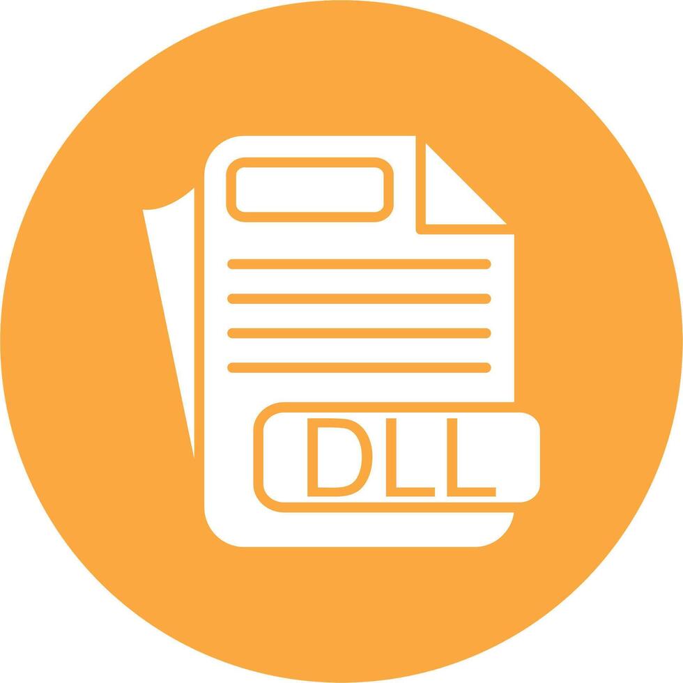 DLL File Format Smooth Gradient Icon vector