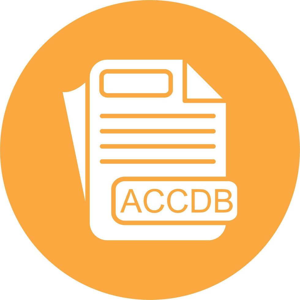 ACCDB File Format Digital Concept Icon vector