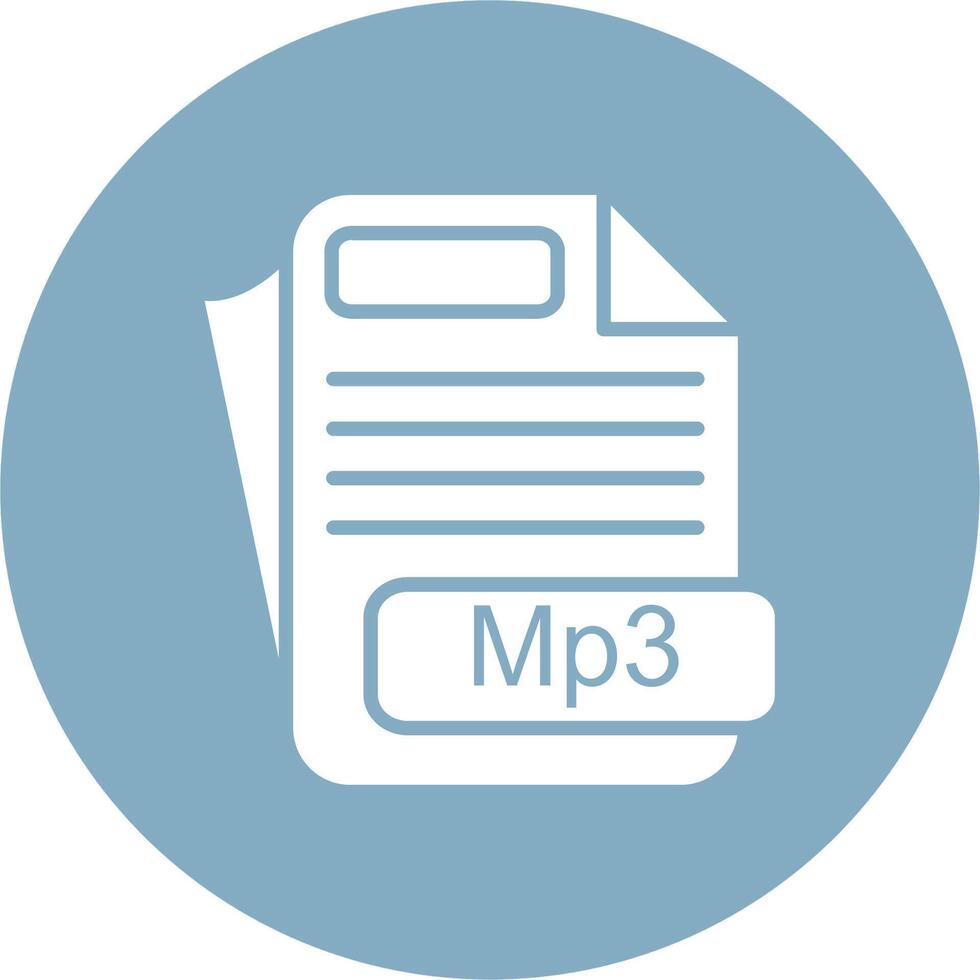 Mp3 File Format Simple UI Visual vector