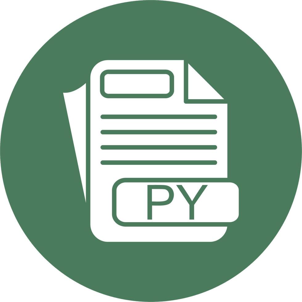 PY File Format 3D Line Art Piece vector