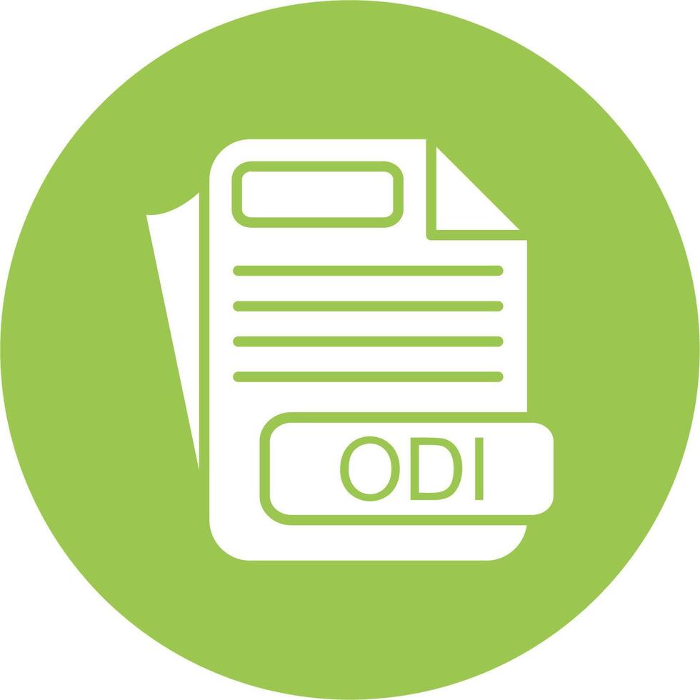 ODI File Format Art Piece vector