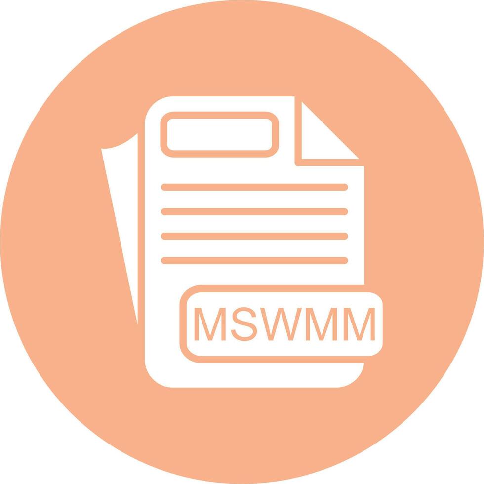 MSWMM File Format Gradient Style Icon vector