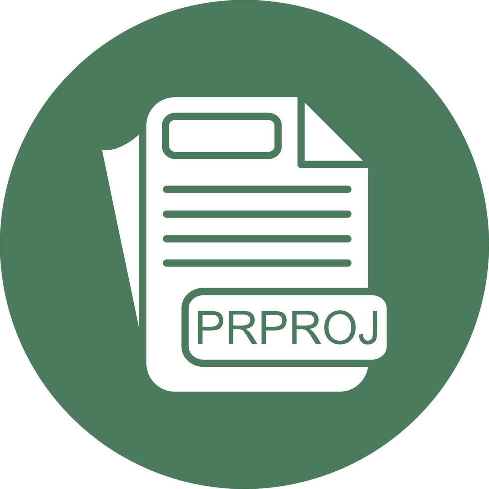 PRPROJ File Format Thin Line Design vector