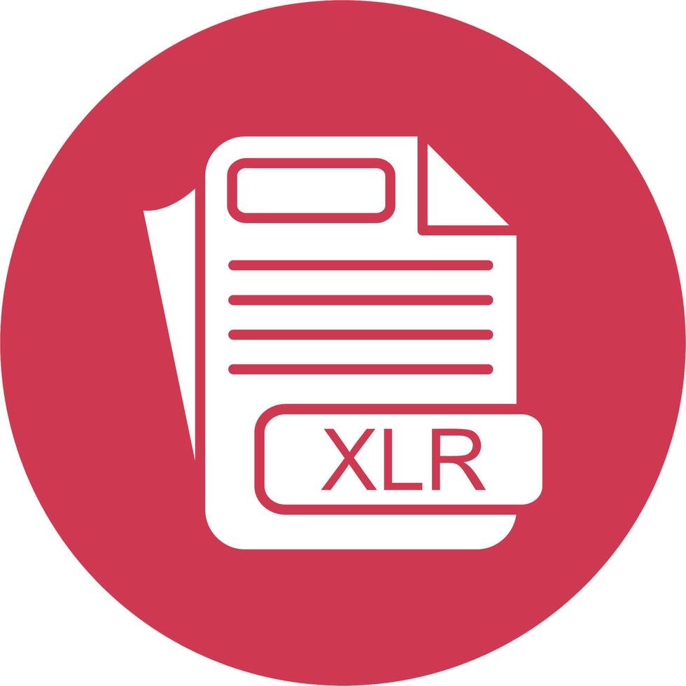 XLR File Format Stylish App Element vector