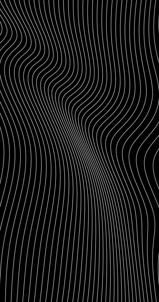 Abstract with vertical wavy lines on a black background illustration. vector