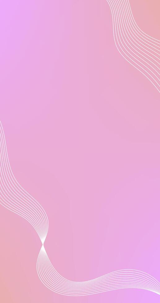 Abstract background with vertical wavy lines illustration. Pink and white colors. vector