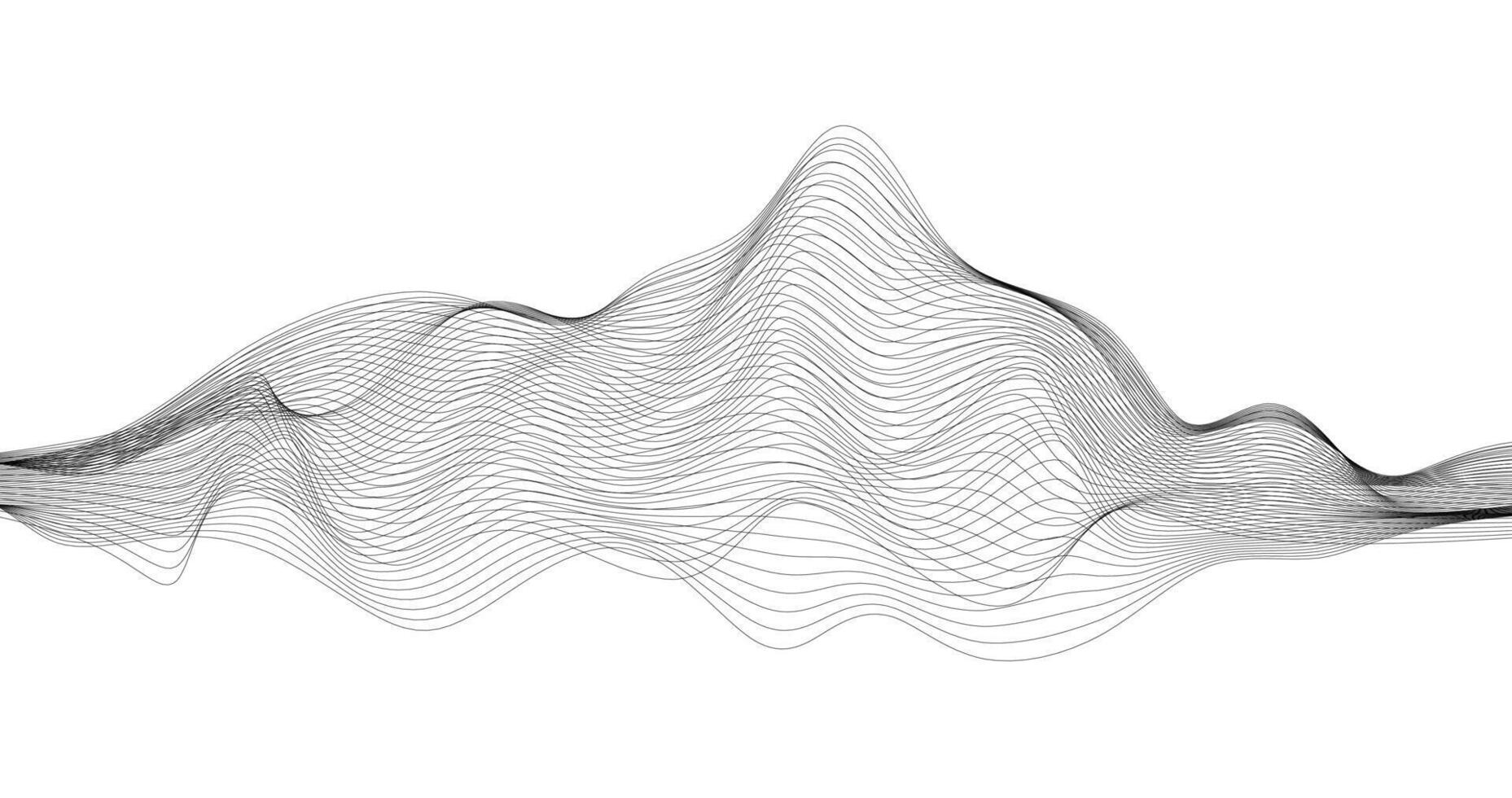 Abstract lines of waves on a white background illustration vector