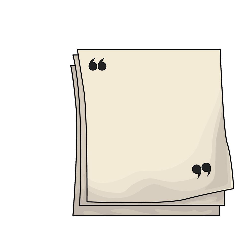 quote paper illustration vector