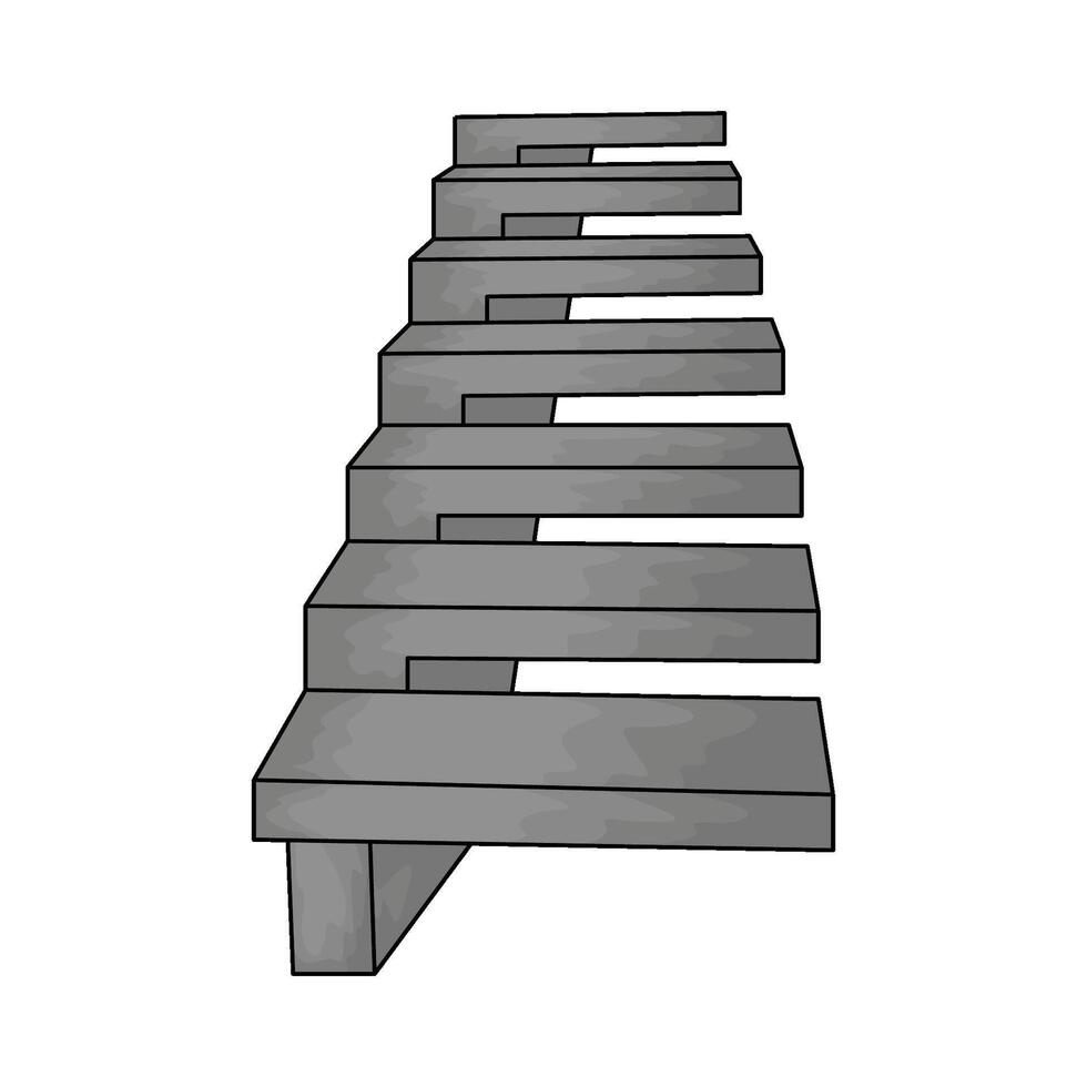 luxury house stairs vector