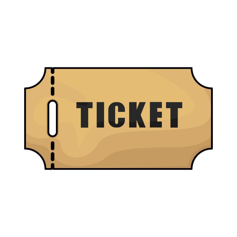 one ticket illustration vector