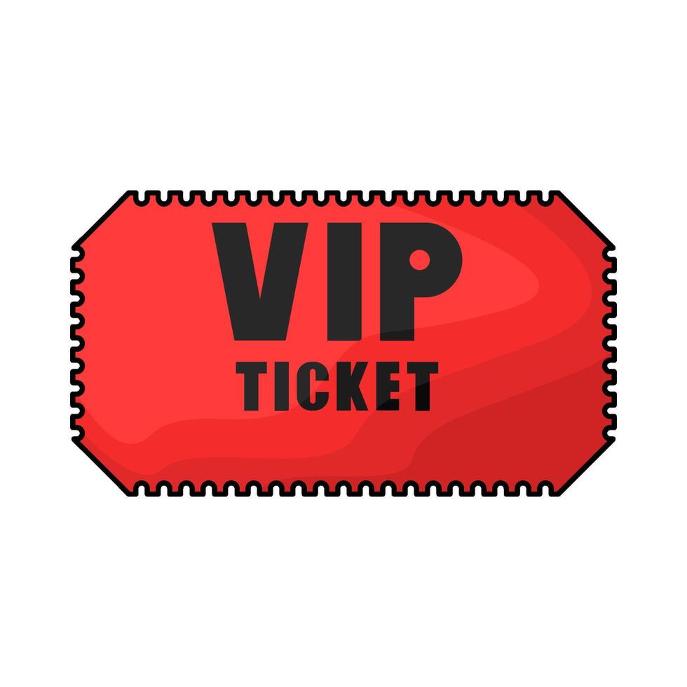 red vip ticket vector