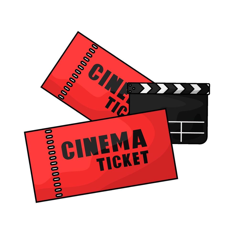 two cinema tickets vector