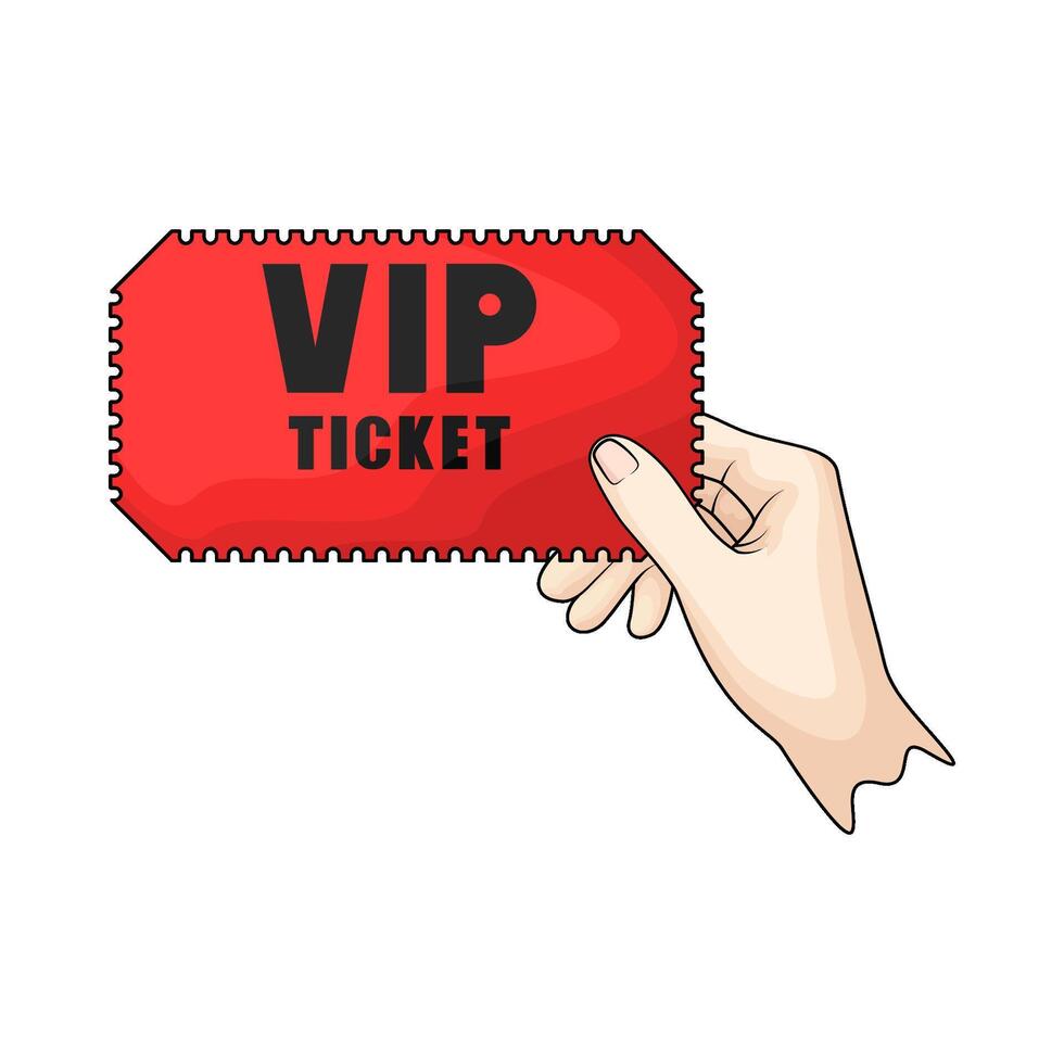 illustration of red vip ticket vector