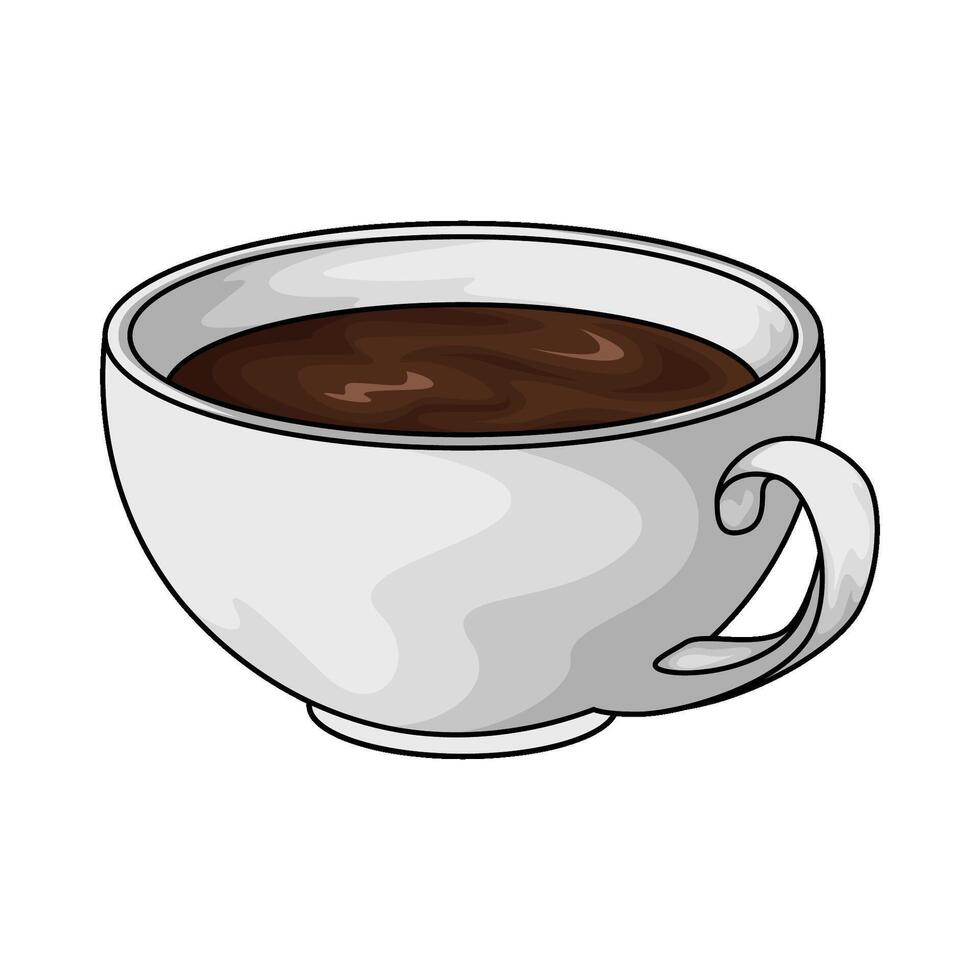 illustration of coffee in a glass cup vector