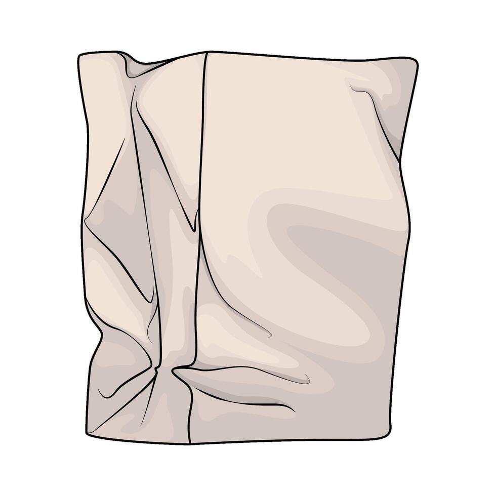 empty white paper bag vector