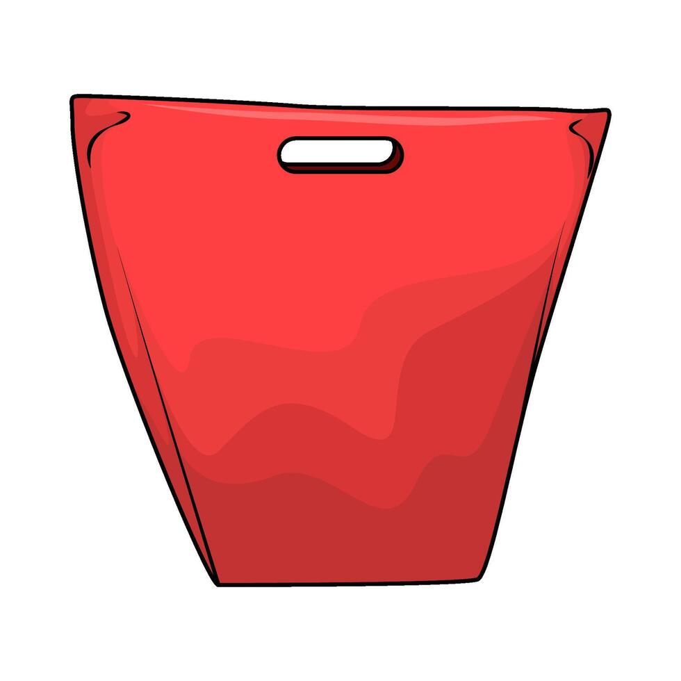 empty red paper bag vector