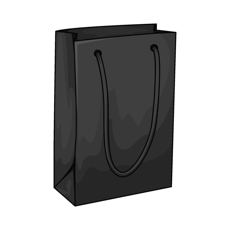 black paper bag vector