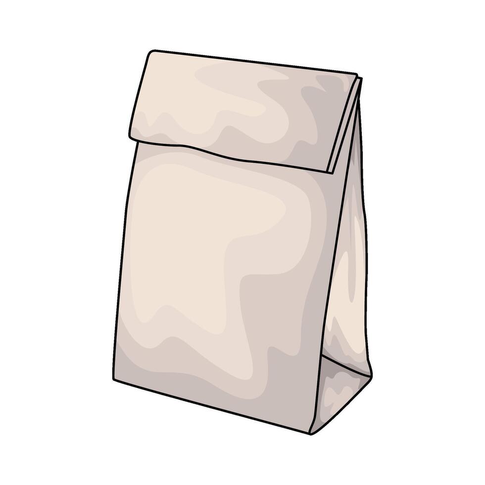 white paper bag vector