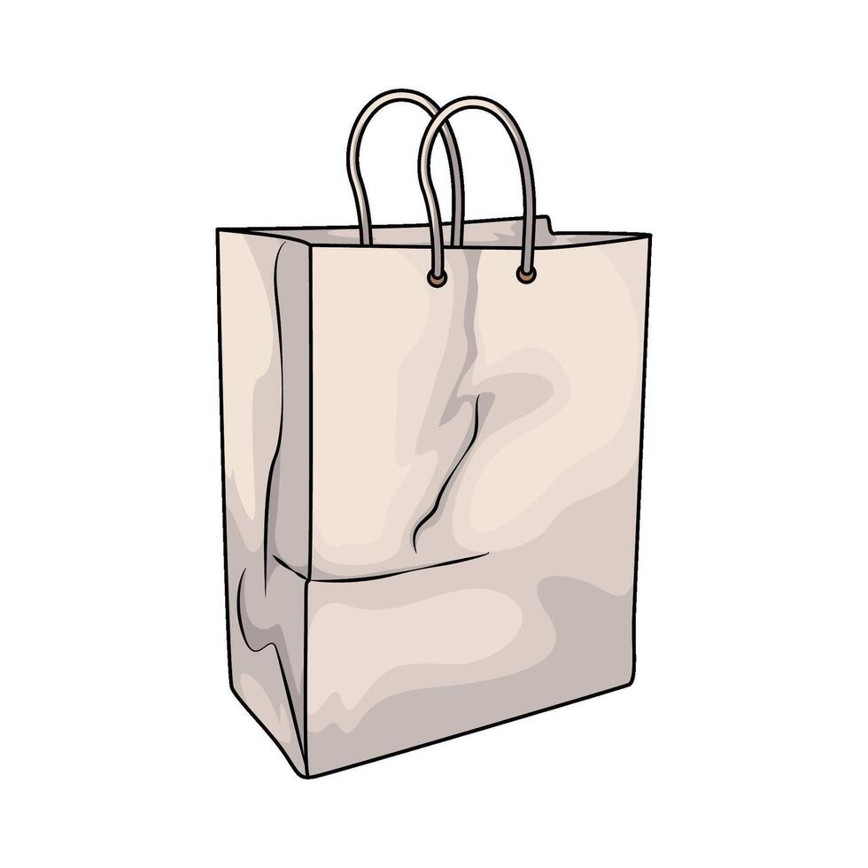 white paper bags vector