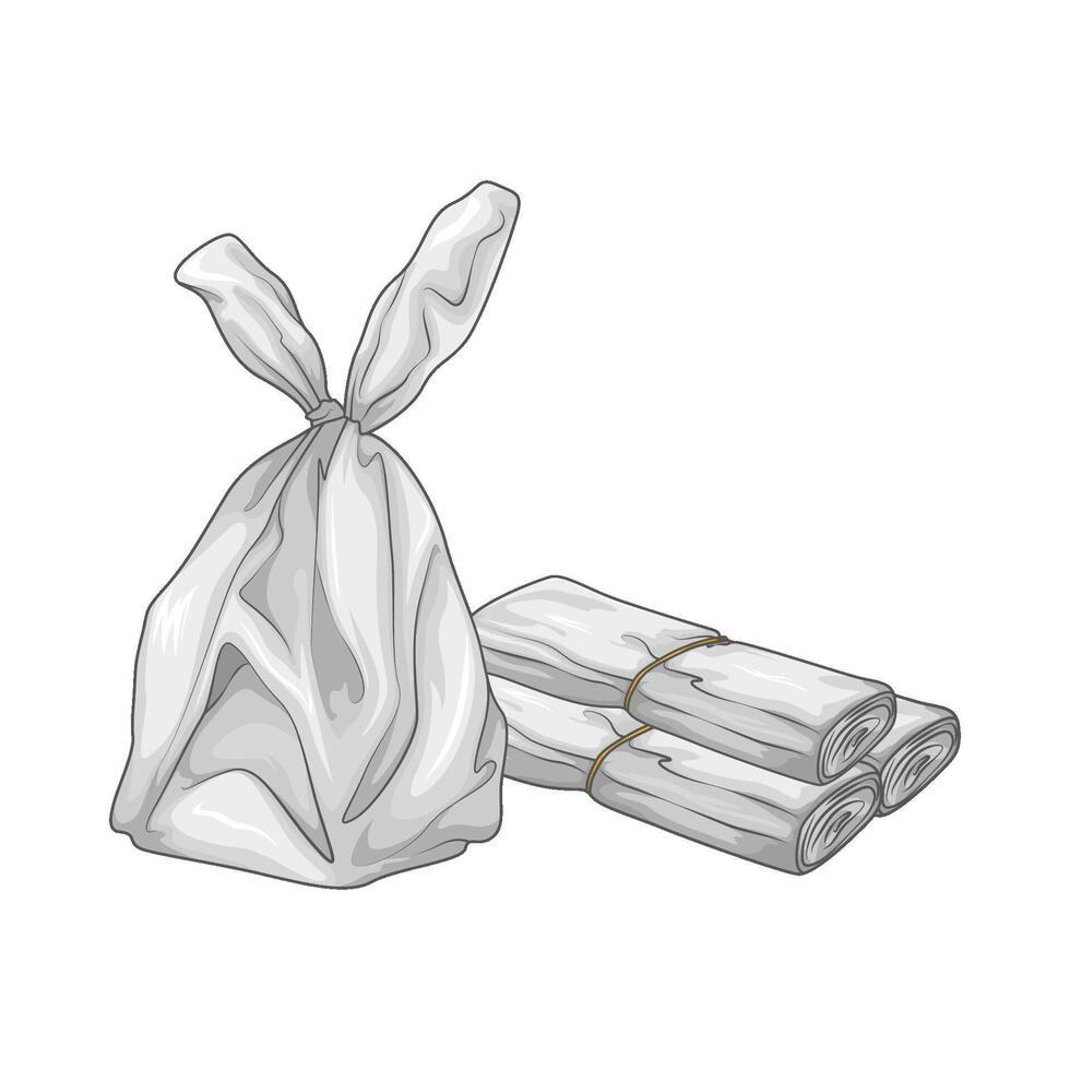 white plastic bag vector