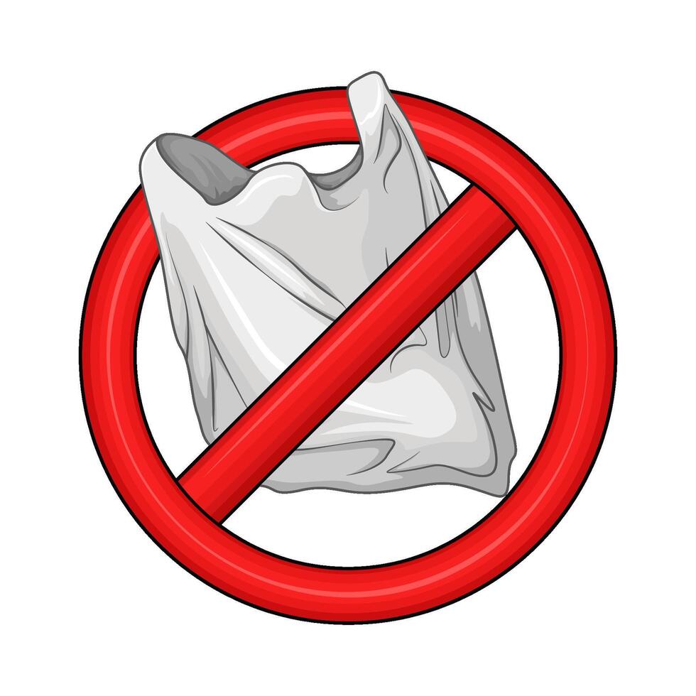 ban on using plastic vector