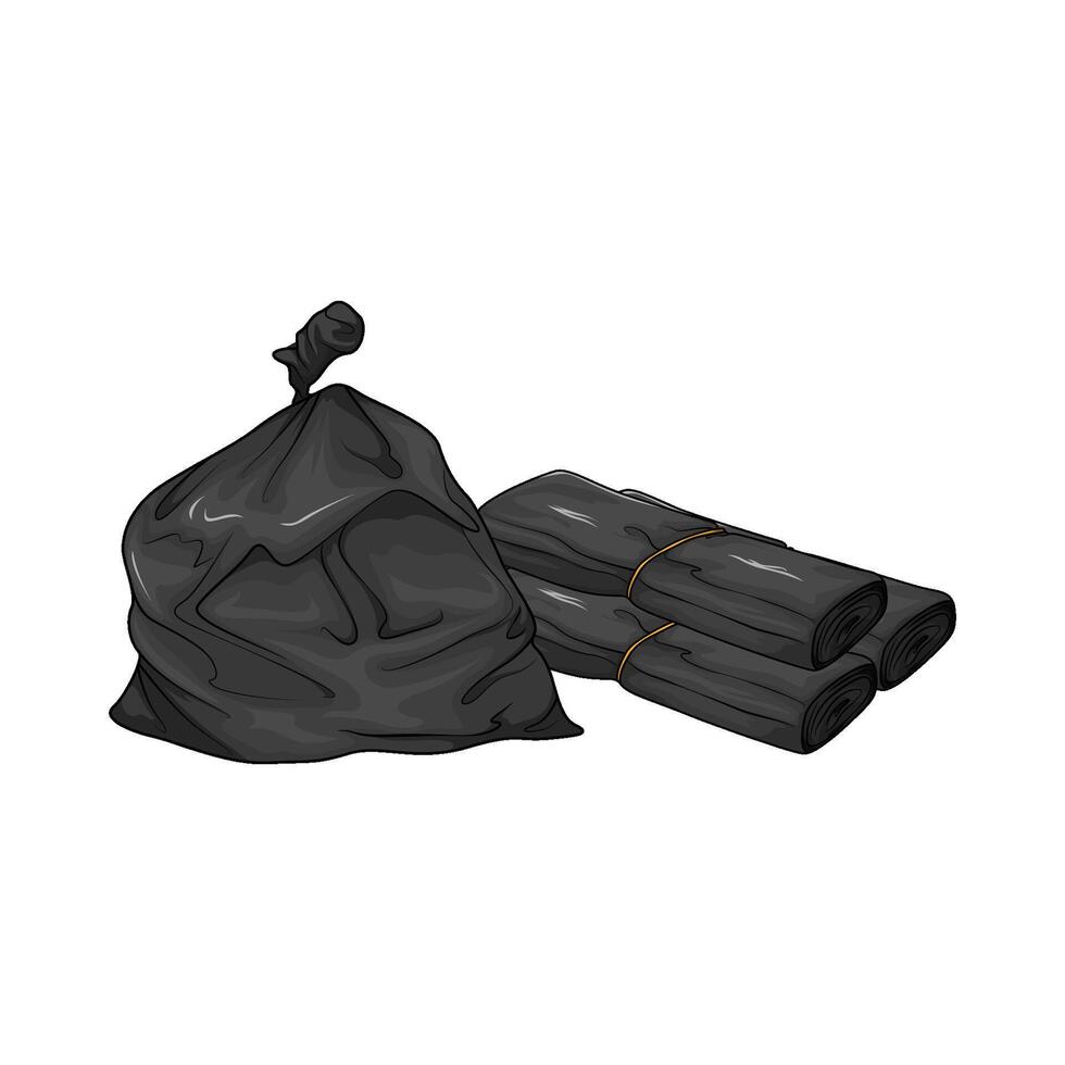 plastic garbage bag vector