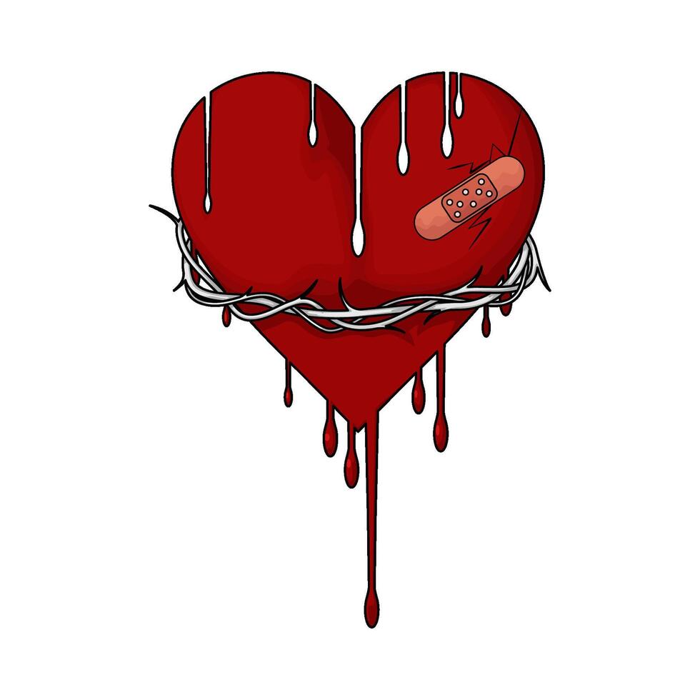 illustration of Entangled Heart vector